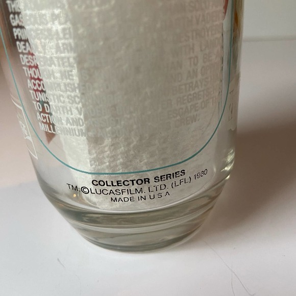 Star Wars Glass The Empire Strikes Back Lando Calrissian Burger King Coca Cola - Picture 5 of 7